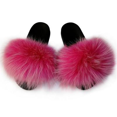 China CUSHIONING Ladies Fur Slippers Fur High Heel Slippers for sale