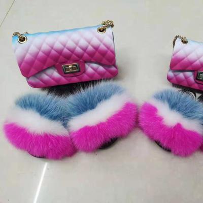 China CUSHIONING wholesale fur slippers and leather bags be cheap, teddy bear slippers and bags, children's handbags and slippers for sale