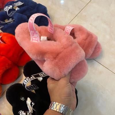 China CUSHIONING real fur slippers fashion fur slippers new style fur slippers for sale