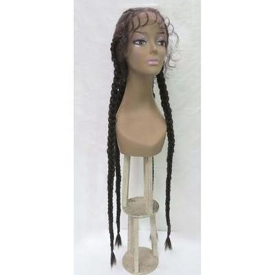 China Long Braid Wig 99J Color 35inch High Temperature Hair Braid Wig For Black Africans for sale