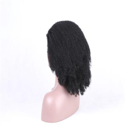 China Women Curly Afro Curly Indian Hair Afro Curl Nature Virgin Hair China Supplier Full Lace Wig Black Color Afro Curl Full Lace Wig Black Color for sale