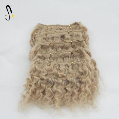 China Cheap Wholesale Curly Price 12-17cm Length Mohair Wefts For Dolls for sale