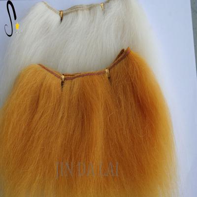 China Straight New Products Pure White Color Fashion Mohair Doll Wefts for sale