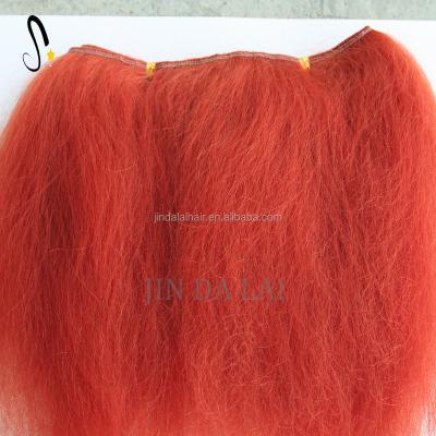 China Angola Mohair Straight Fluffy Doll Hair Soft Material For Dolly Wigs And Wefts for sale