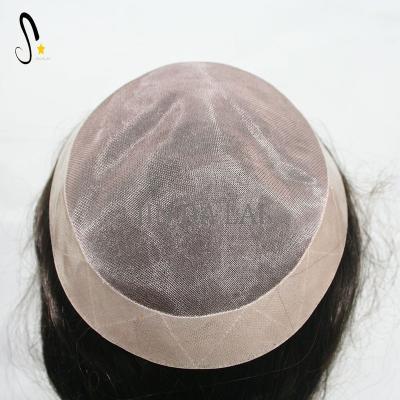 China Hot Popular Actions Free Style Remy Human Hair Prothesis Toupee Non Surgical For Black Men for sale