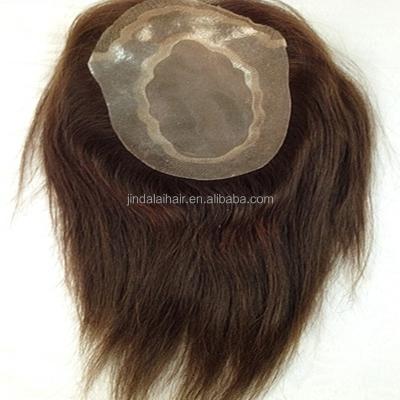 China Cheap Hair Factory Brown Color Real Hair Women Top Closure Hairpiece For Hair Loss for sale