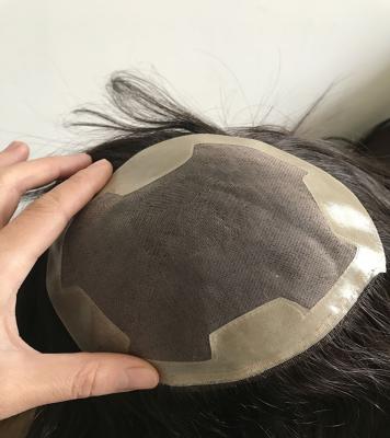 China Chinese Straight Mono Cranial Units Wigs Prosthesis Top Quality Hair Replacement For Men for sale