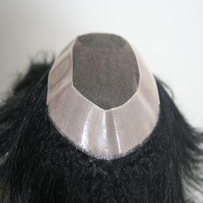 China Durable hair lace npu hair attachment unit hairpiece advanced hair systems with venting below baby hair for sale