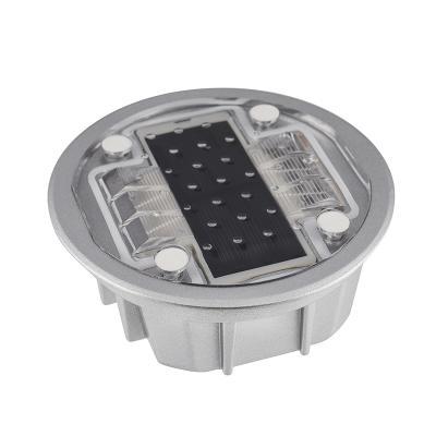 China Embedded Plotter Strobe Stainless Steel Road Stud Flashing Solar Road Beacon Light 130*50mm for sale