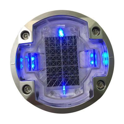 China High Brighness Lithium Battery Solar Road Stud Led Solar Road Stud Markers in Blue 123*45mm for sale