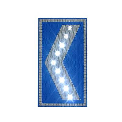 China M& Galvanize Solar Powered Led Flashing Traffic Warning Boards Yellow Leaf Road Light Signage for sale