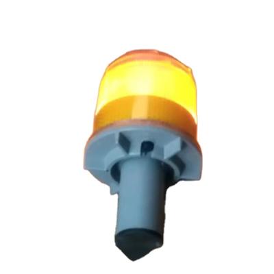 China PC+ABS LED traffic flash lamp compression imported red yellow white solar warning reflective beacon light for sale