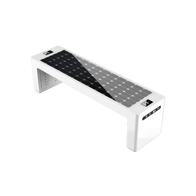 China Modern Steel Plate Solar Lighting Advertising USB Charging Wifi Solar Chair for sale