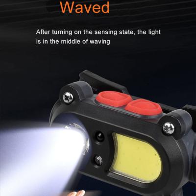 China New Fashion Sensor Headlight COB LED Headlamp Convenient Portable Rechargeable Lamp Quality Adjustable Headlight for sale