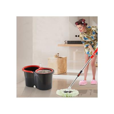 China Viable Hot Sale China Manufacture Quality 360 Rotating Easy Cleaning Cyclone Floor Rotating Broom & Double Drive Mop Bucket Set for sale