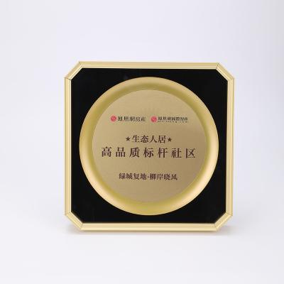 China Morden Customized Brass Metal Plate Souvinir Reward Plate Aluminum Dishes Round Souvenir-Gift Dish for sale