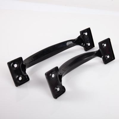 China HJS Industrial Wholesale Cabinet Furniture Hardware Silver Black Door Handles for sale