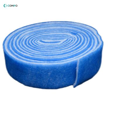 China Synthetic G4 Hotels Air Filter Media Rolls G4 Blue And White Media 8mm 10mm 15mm 20mm for sale