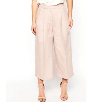 China Anti-pilling High Waist Flare Pants Women Elastic Loose Wide Leg Pants Female Solid Casual Pants for sale