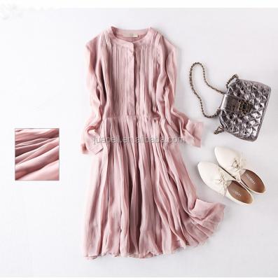 China Latest Designs Long Sleeves Anti-Wrinkle Dress Photo Silk Dress Long Sleeves Robe de vestido mujer de vestido for sale