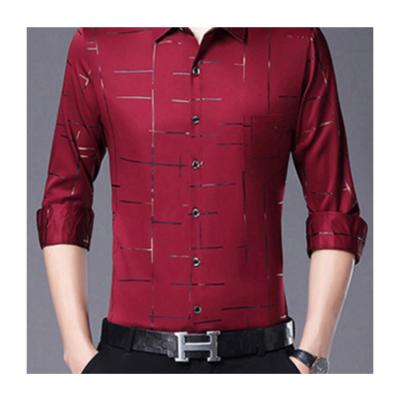 China Breathable Cotton Oxford Men's Long Sleeve Shirts With Leisure Business Stripes for sale