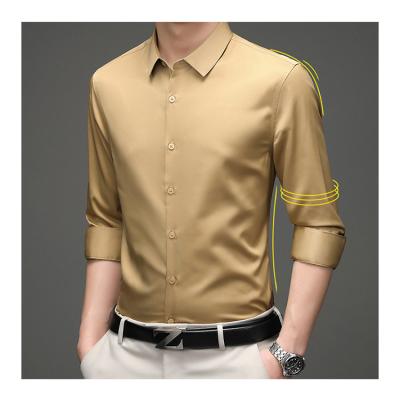 China Custom Made Shirts Men's Breathable Shirts Fashion Business Casual Dress Cotton Comfort Class Custom for sale