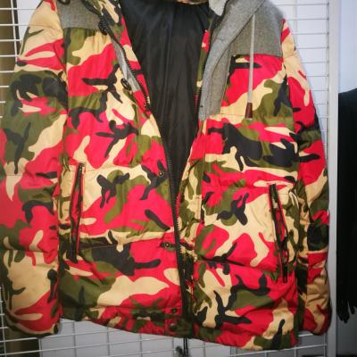 China Sustainable OEM Plus Size Camouflage Windproof Hooded Down Jacket Padded Jacket for sale