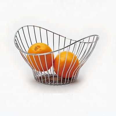 China Delicate Design Sustainable Anti-Corrosion Grid Mesh Metal Fruit Storage Basket for sale