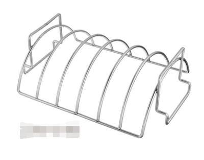 China Outdoor BBQ Chicken Legs Wing Rack Stainless Steel Rib Viable Rack/Kitchen BBQ Roasting Rack for sale