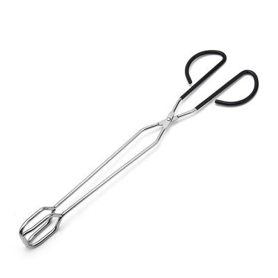 China Stainless Steel Bakery Steak BBQ Bread Scissors Tong Charcoal Coal Iron Clip Easily Cleaned Clamp for sale