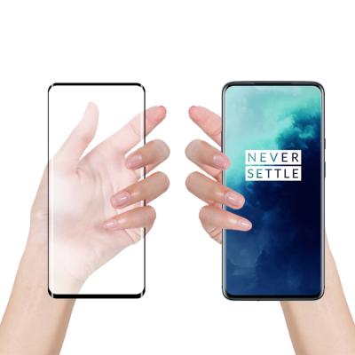 China Veeturbo 9H 3D Full Silk Printing High Clear Silk Printing Premium Curved Full Tempered Glass Screen Protector For OnePlus 1+7TPro for sale