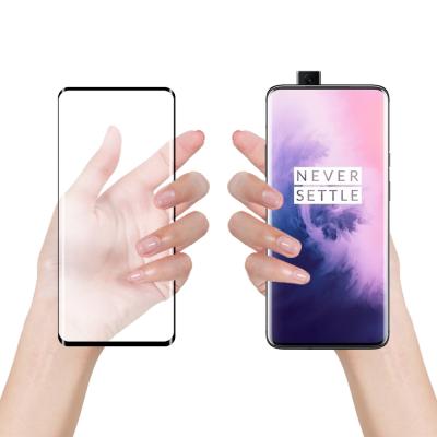 China Veeturbo 9H 3D Full Silk Printing High Transparent High Transparent Curved Premium For OnePlus 7 Pro Tempered Glass Screen Protector for sale