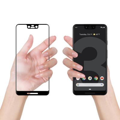 China Wholesale Veeturbo 9H 3D High Clear Silk Printing Curved Premium Full Tempered Glass Screen Protector For Google Pixel 3XL for sale