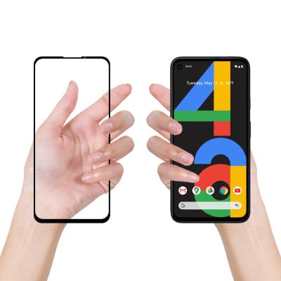 China Wholesale Veeturbo 9H 3D High Clear Silk Printing Curved Premium Full Tempered Glass Screen Protector For Google Pixel4a for sale