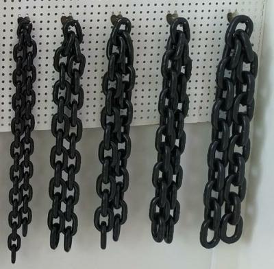 China High Quality Chain Lifting Grade 20Mn2 80 Link Chain Blackened Polished Treatment for sale