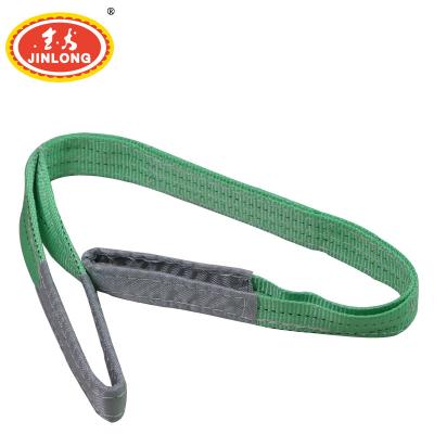 China Flat Lifting Goods Strap Sling Polyester Hoist Elevator for sale