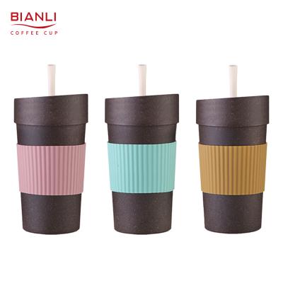 China 2021 Hot Sale Sustainable Degradable Reusable Bio Material Travel Coffee Tumbler Coffee Mugs for sale