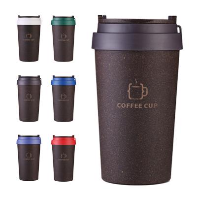 China Portable Plastic Insulated Biodegradable Black Product Designer Viable Hot Sale Reusable Double Walled Coffee Mug for sale