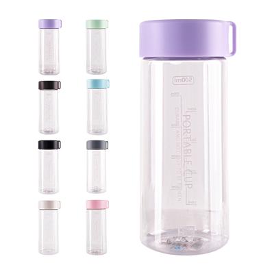 China Sustainable Wholesale Creative Bicycle Transparent Pink Drinking Bottles Portable Plastic Bottled Water for sale