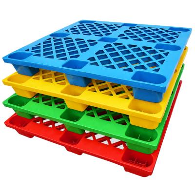 China EUR Single Faced Pallet Packaging Red Single Side 9 Feet Plastic Pallet For Sale for sale