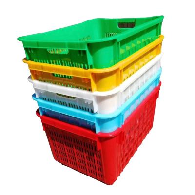 China Metal Handle Vegetable Mesh Container Agriculture Fruit Basket Industrial Nesting And Space Saving Containers for sale