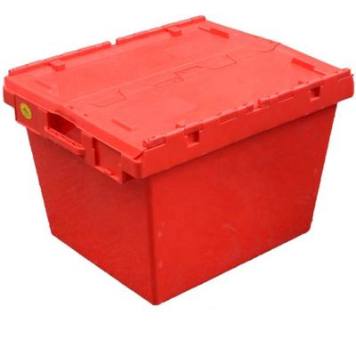 China Heavy Duty Plastic Plastic Storage Bins Containers In Strong Box With Attached Lids for sale