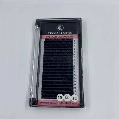 China Crystal Lashes Houston Best Natural Long Selling New Products 2021 Unique Black Mix 8-9mm 0.06cc Eyelash Extensions for sale