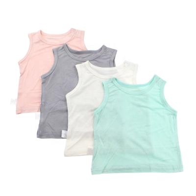 China Wholesale Custom Color Factory Adjustable Single Side Adjustable Baby Tank Tops Bamboo Tank Tops for sale