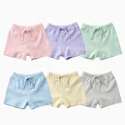 China Factory Wholesale Custom Cotton Drawstring Breathable Organic Baby Anti-pilling Summer Shorts Anti-pilling for sale