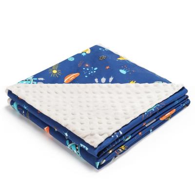 China Wholesale Custom Fleece Soft Cute Double Layer Anti-pilling Stitch Baby Blanket Woven Fabric Factory for sale