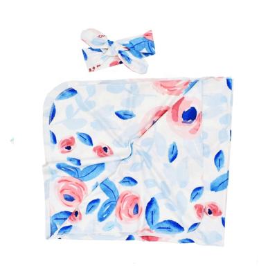 China OEM Wholesale Custom Anti-pilling Factory Milk Silk Floral Stretch Wrap Cover for sale