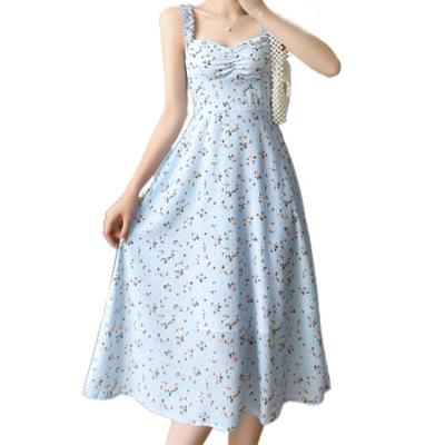 China Breathable floral A-line halter dress with a diet waistline unveiled on Amazon Girls' Dresses Party Dress for sale