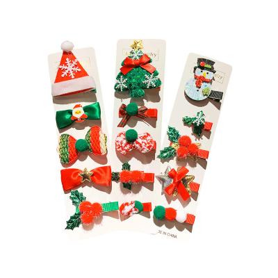 China B1214 Cartoon Smart Christmas Casual Gifts Set Girl Hair Clips Barrettes Kids Hairpins Hair Accessories for sale