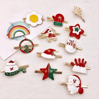 China Wholesale 2021 New Christmas Holiday Mini Duck Bill Metal Hair Clip B1219 Smart Casual Hair Accessories for sale